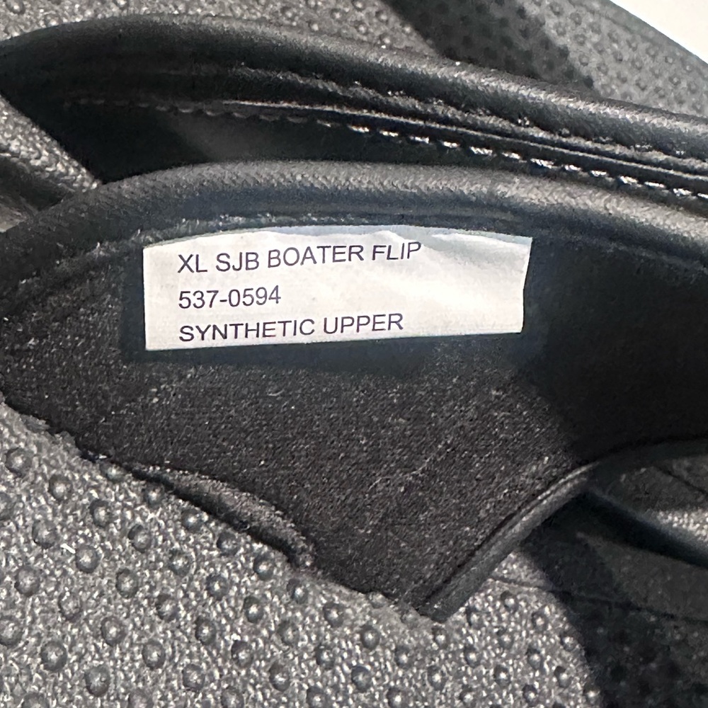 St. John's Bay Black Men's Boater Flip-Flops